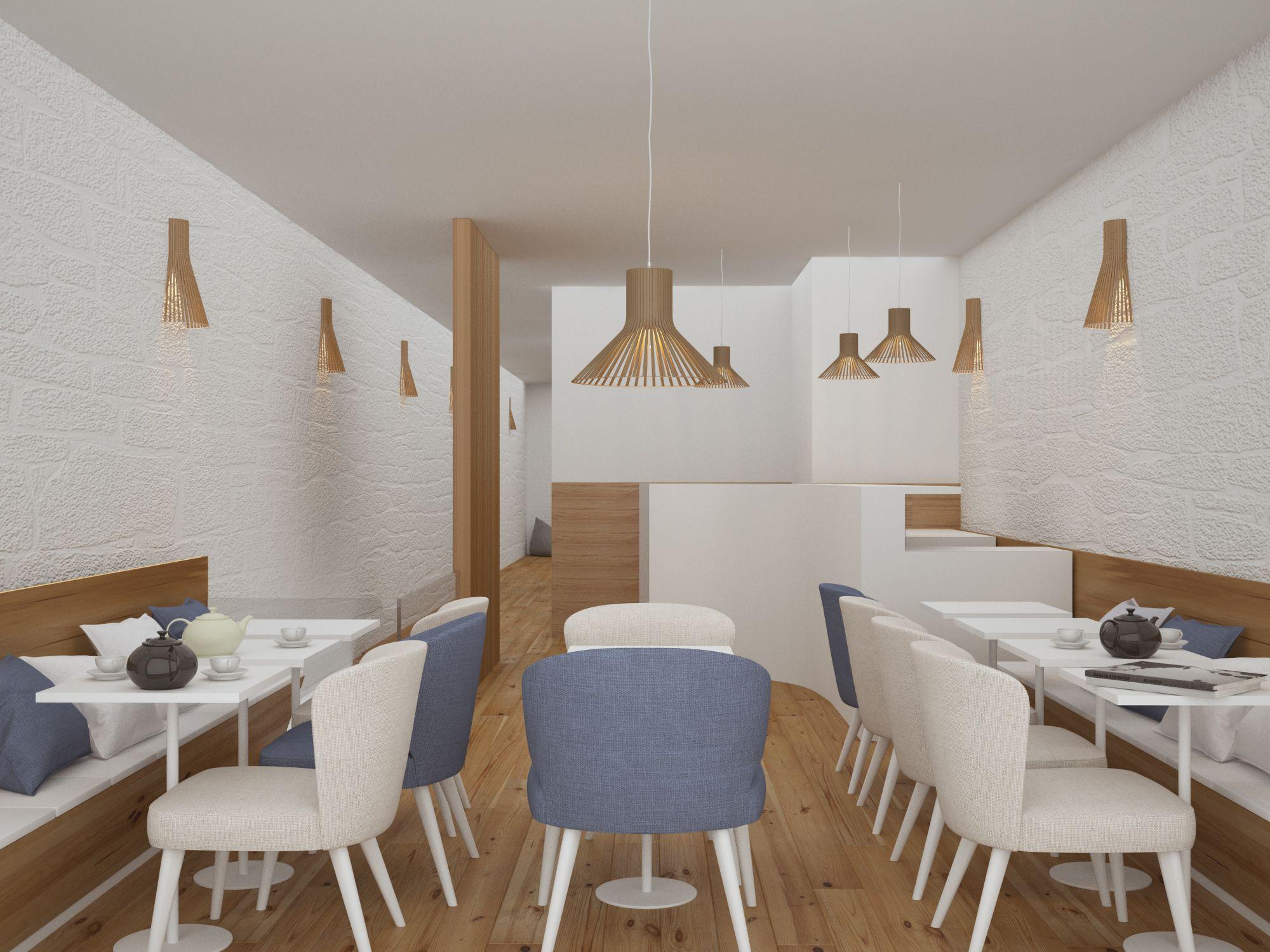 Imagem 3D Casa de Chá, piso 1