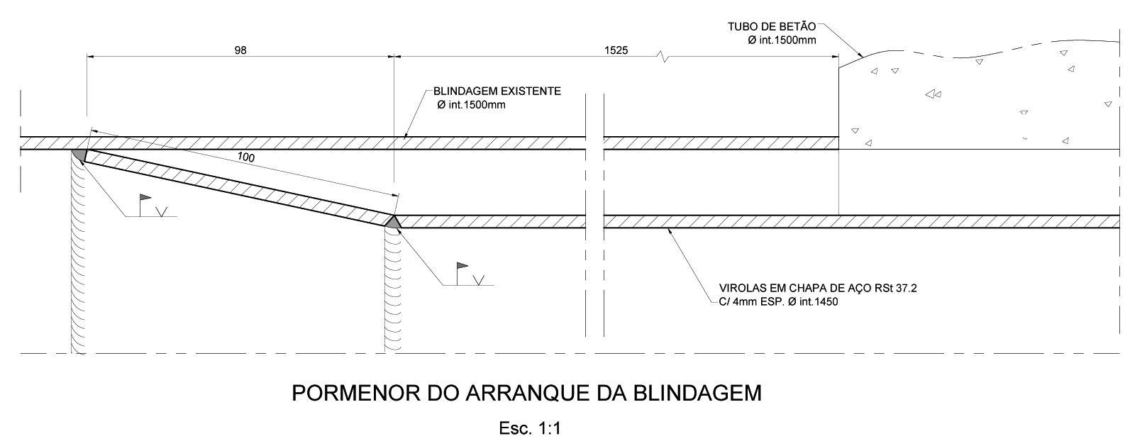 Tratamento de Condutas de Descarga e Tomada de Água da Barragem do Lucefecit