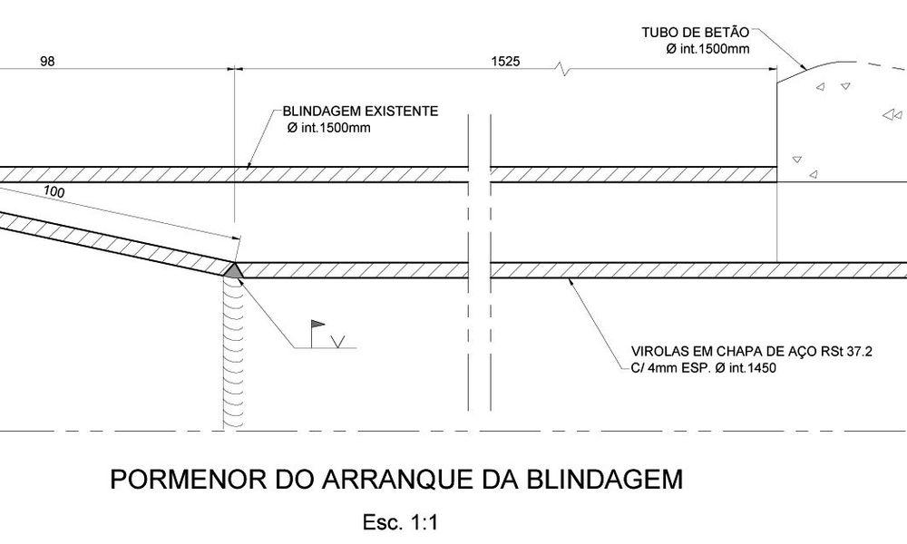 Tratamento de Condutas de Descarga e Tomada de Água da Barragem do Lucefecit