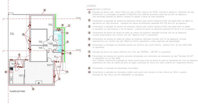 3.1 Construção - Planta do Piso