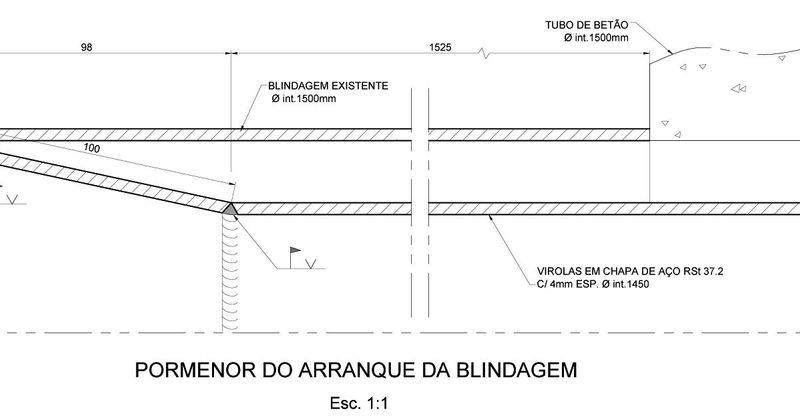 Tratamento de Condutas de Descarga e Tomada de Água da Barragem do Lucefecit