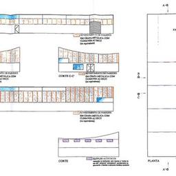 planta e cortes esquemáticos